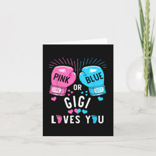 Rosa oder blaue Gigi-Lieben, bei denen Sie das Ges Karte