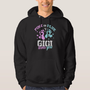 Rosa oder blaue Gigi Lieben Sie Baby Geschlecht ze Hoodie