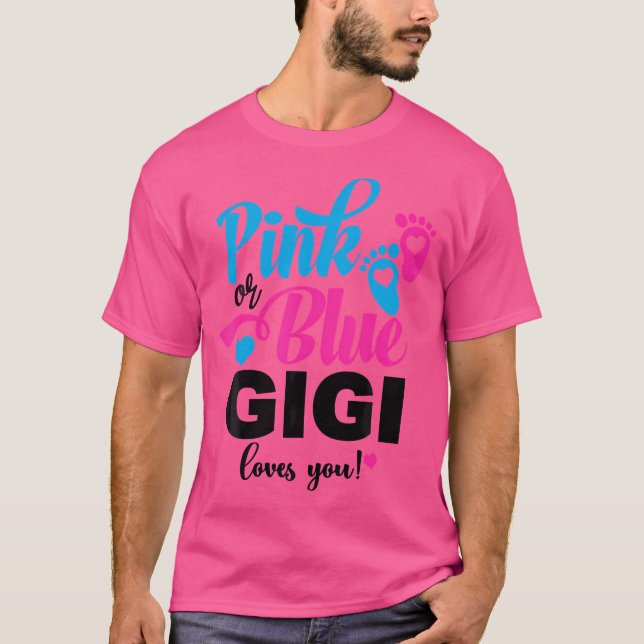 Rosa oder blaue Gigi-Lieben Sie Geschlecht offenba T-Shirt (Vorderseite)