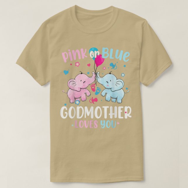 Rosa oder blaue Godmuttermutter Lieben, die Sie Ge T-Shirt (Design vorne)