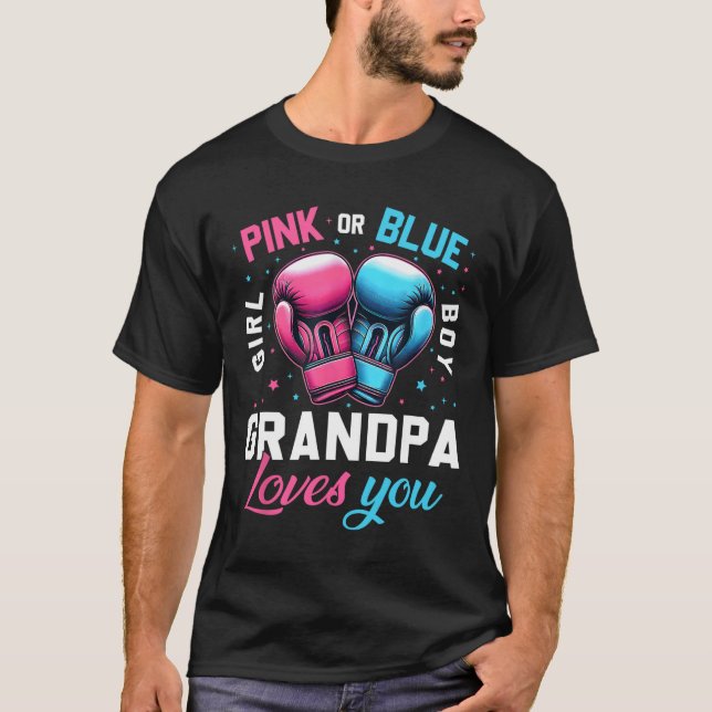 Rosa oder blaue Grandpa-Lieben, die Sie Boxing Gen T-Shirt (Vorderseite)