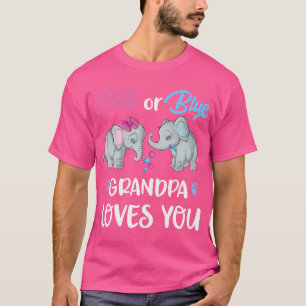 Rosa oder blaue Grandpa-Lieben Sie Elefanten Gesch T-Shirt