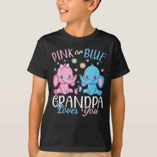 Rosa oder blaue Grandpa-Lieben Sie Elephant Baby B T-Shirt