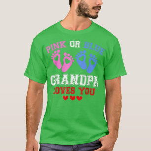 Rosa oder blaue Grandpa-Lieben Sie Geschlecht zeig T-Shirt