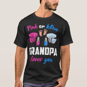 Rosa oder blaue Grandpa-Lieben Sie Geschlecht zeig T-Shirt