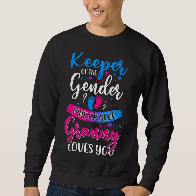 Rosa oder blaue Grannie Lieben, die das Geschlecht Sweatshirt (Vorderseite)
