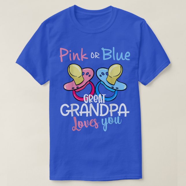 Rosa oder blaue große Grandpa-Lieben, die Sie Gesc T-Shirt (Design vorne)