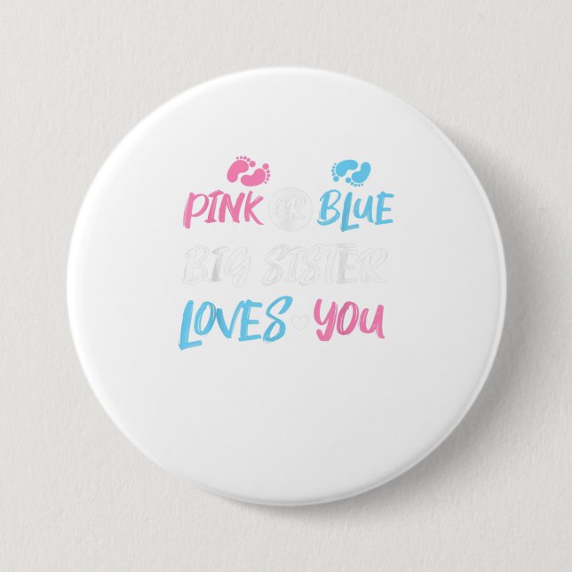 Rosa oder blaue, große Lieben, die Sie Geschlecht  Button (Vorderseite)