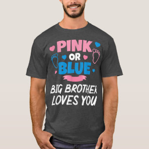 Rosa oder blaue große Lieben Sie Baby Geschlecht R T-Shirt
