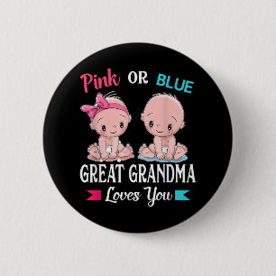 Rosa oder blaue große Oma-Lieben, die Sie Geschlec Button