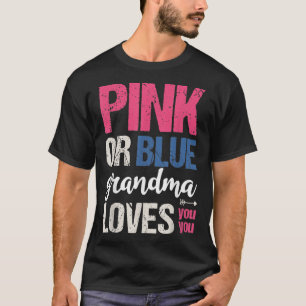 Rosa oder blaue große Oma-Lieben Sie Baby Geschlec T-Shirt