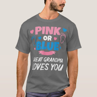 Rosa oder blaue große Oma-Lieben Sie Baby Geschlec T-Shirt
