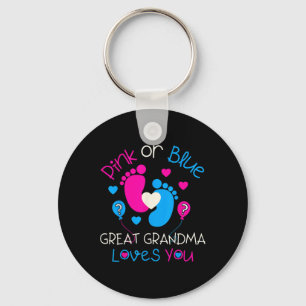 Rosa oder blaue große Oma-Lieben Sie Shirt Geschle Schlüsselanhänger