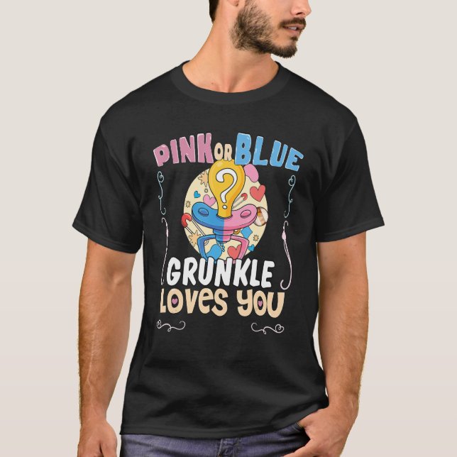 Rosa oder blaue Grunkel Lieben Ihr bester Großer O T-Shirt (Vorderseite)
