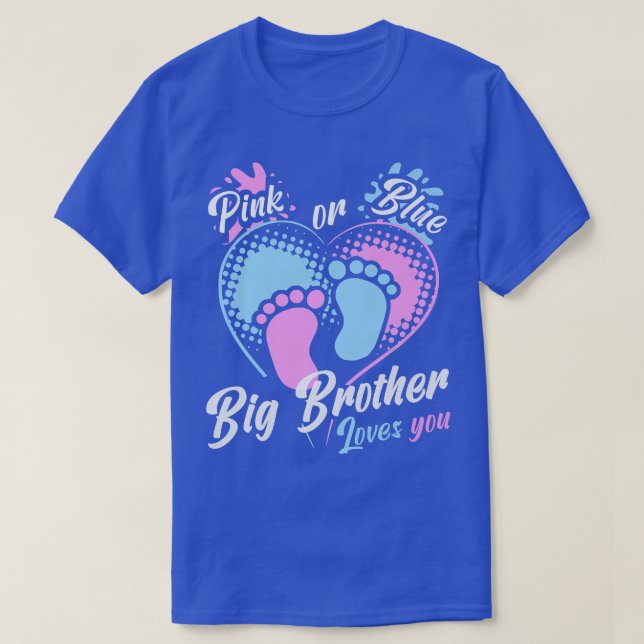 Rosa oder blaue Lieben Sie Geschlecht offenbaren P T-Shirt (Design vorne)