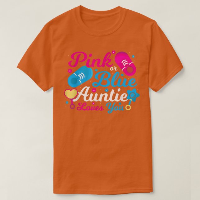 Rosa oder blaue Lieben Sie Geschlecht zeigen Baby  T-Shirt (Design vorne)