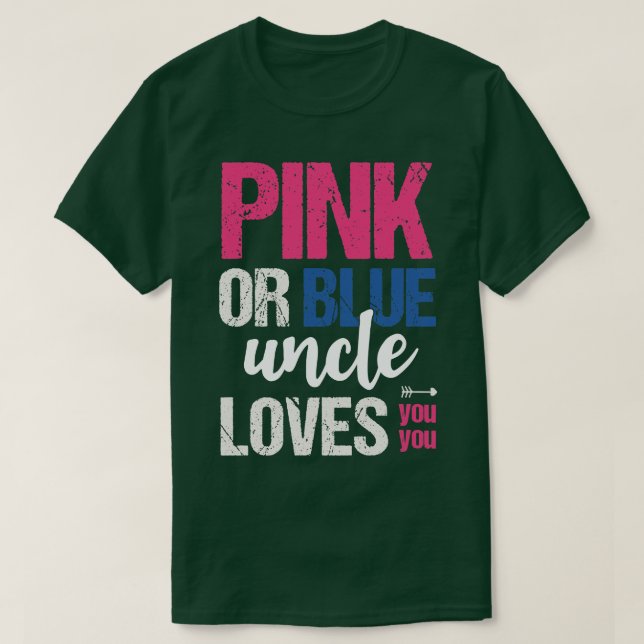 Rosa oder blaue Lieben T-Shirt (Design vorne)