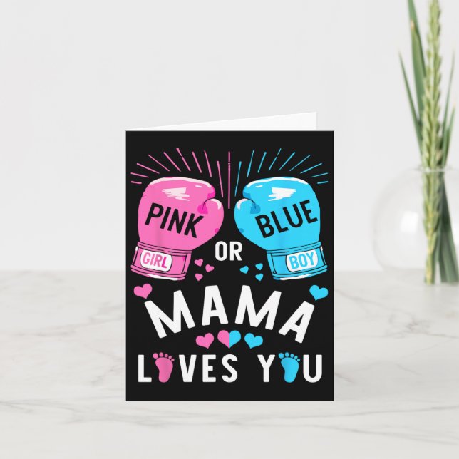 Rosa oder blaue Mama-Lieben, bei denen Sie das Ges Karte (Vorderseite)