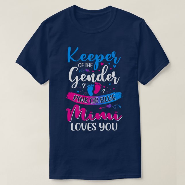 Rosa oder blaue Mimi-Lieben Sie bewahren die Gende T-Shirt (Design vorne)