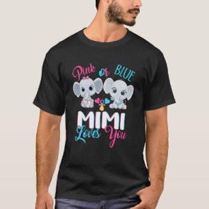 Rosa oder blaue Mimi-Lieben Sie Elefanten-Baby-Ges T-Shirt