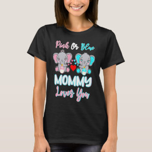 Rosa oder blaue Mommy-Lieben, die Sie Elefanten Ba T-Shirt