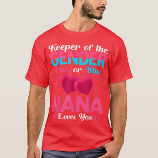 Rosa oder blaue Nana-Lieben, die das Geschlecht be T-Shirt
