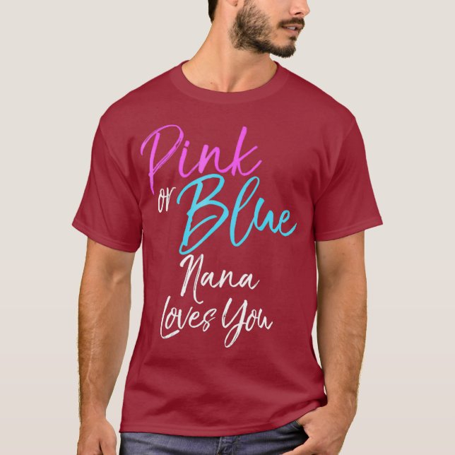 Rosa oder blaue Nana Lieben Ihr Shirt Großmutter G (Vorderseite)