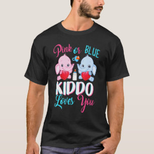 Rosa oder blaue Niddo-Lieben Sie Elefanten Baby Ge T-Shirt