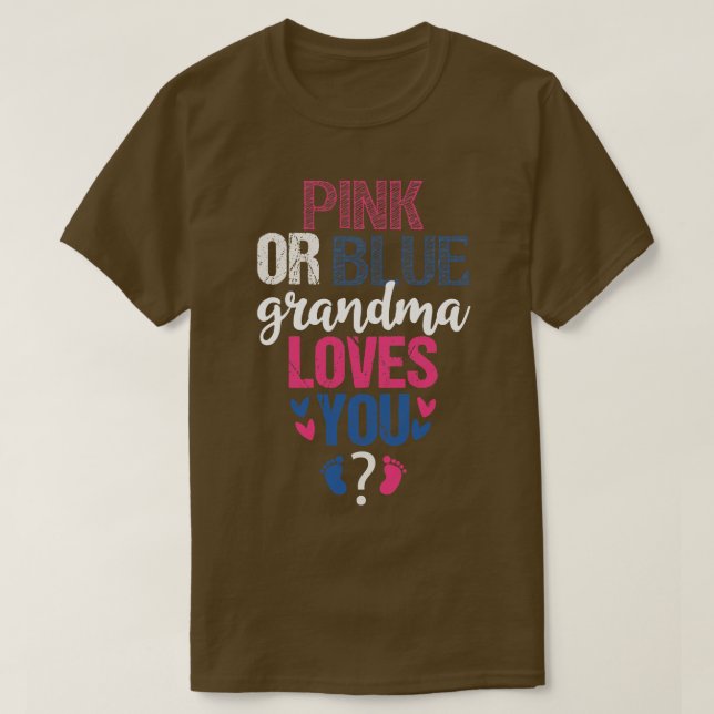 Rosa oder blaue Oma Lieben Sie 2 T-Shirt (Design vorne)