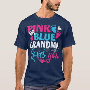 Rosa oder blaue Oma-Lieben Sie, Gender Reveal T-Shirt