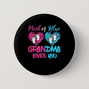 Rosa oder blaue Oma-Lieben Sie Geschlecht Baby Rev Button