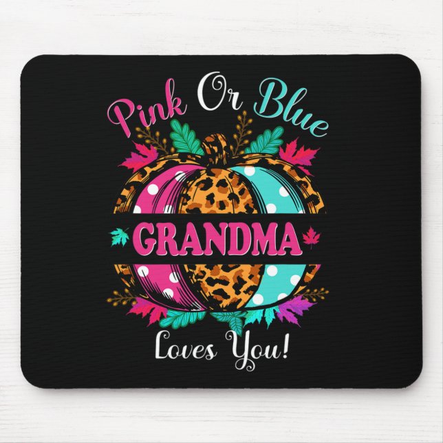 Rosa oder blaue Oma Lieben Sie Leopard Pumpkin Fal Mousepad (Vorne)