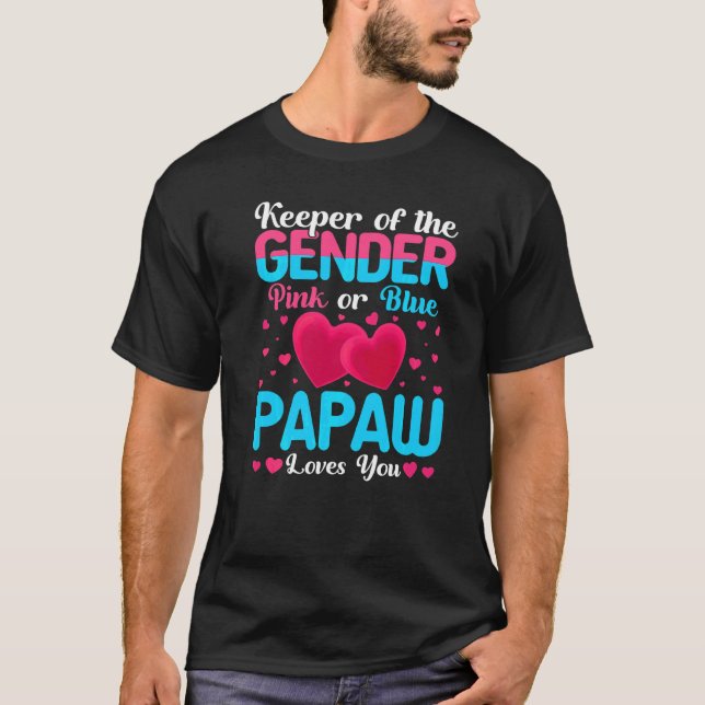 Rosa oder blaue Papa-Lieben, die das Geschlecht be T-Shirt (Vorderseite)