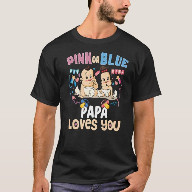 Rosa oder blaue Papa Lieben Ihr bester Vater je Fa T-Shirt (Vorderseite)