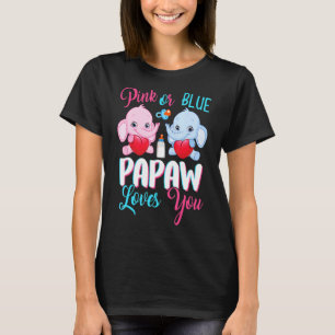 Rosa oder blaue Papa-Lieben Sie Elefanten Baby Gen T-Shirt