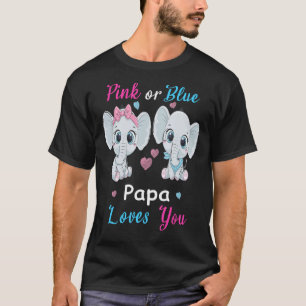 Rosa oder blaue Papa-Lieben Sie Elefanten Baby Gen T-Shirt