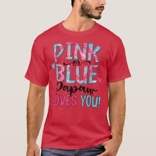 Rosa oder blaue Papa-Lieben Sie Gefärbte Krawatte T-Shirt