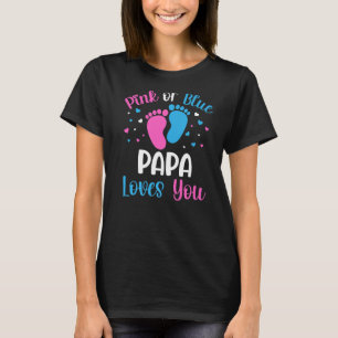 Rosa oder blaue Papa-Lieben Sie Geschlecht zeigen  T-Shirt