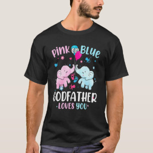 Rosa oder blaue Pate Lieben Sie Elefanten Baby Ge T-Shirt