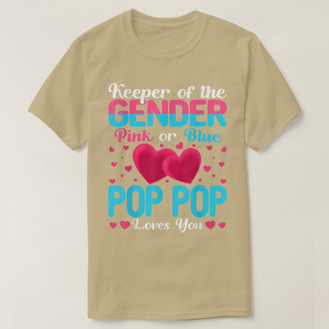 Rosa oder blaue Pop Pop Lieben Sie bewahren Geschl T-Shirt (Design vorne)