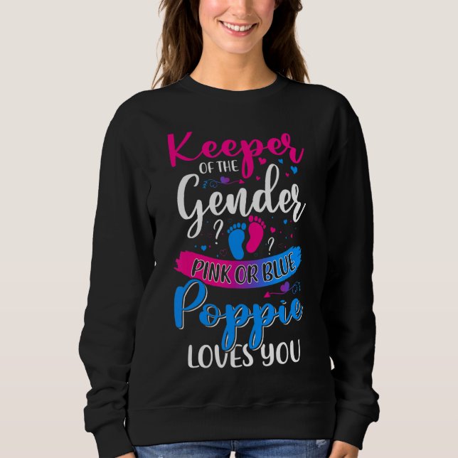 Rosa oder blaue Poppie-Lieben, die das Geschlecht  Sweatshirt (Vorderseite)