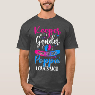 Rosa oder blaue Poppie-Lieben, die das Geschlecht T-Shirt