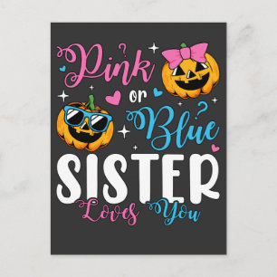 Rosa oder blaue Schwänze Lieben, die Sie Pumpkin B Postkarte