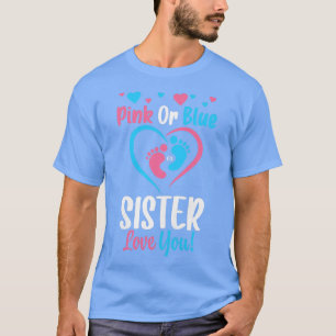 Rosa oder blaue Schwänze Lieben Sie Baby Geschwist T-Shirt