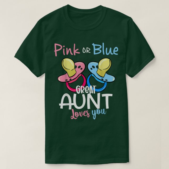 Rosa oder blaue Tante-Lieben, die Sie unter T-Shirt (Design vorne)