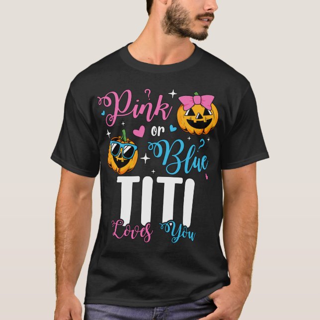 Rosa oder blaue Titi Lieben Sie Pumpkin Baby Men T-Shirt (Vorderseite)