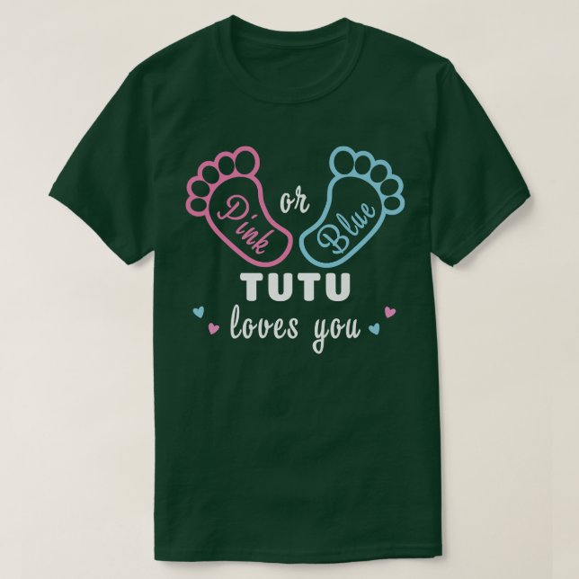 Rosa oder blaue Tutu-Lieben, die Sie Geschlecht ze T-Shirt (Design vorne)