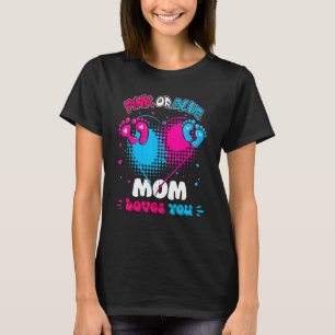 Rosa oder blaues Herz Mama liebt dich Dusche Gesch T-Shirt