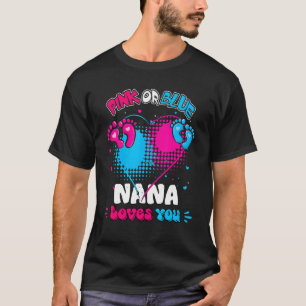 Rosa oder blaues Herz Nana liebt dich Dusche Gesch T-Shirt