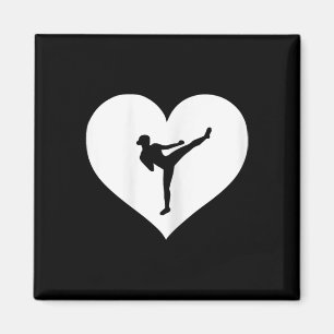 Rosa oder blaues Kickbox-Shirt Geschenk für weibli Magnet